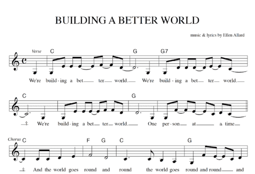 Building A Better World - Sheet Music