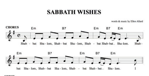 Sabbath Wishes - Sheet Music