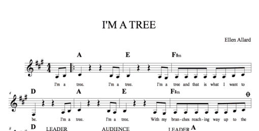 I'm A Tree - Sheet Music