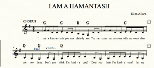 I Am A Hamantash - Sheet Music