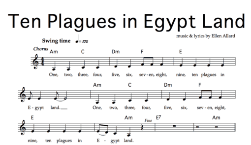 Ten Plagues In Egypt Land - Sheet Music