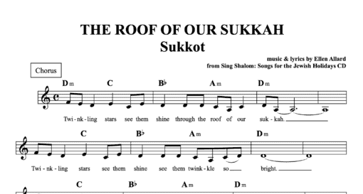 The Roof Of Our Sukkah - Sheet Music