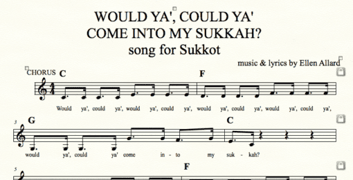 Would Ya', Could Ya' Come Into My Sukkah?  - Sheet Music