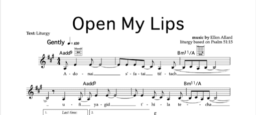 Open My Lips - Sheet Music