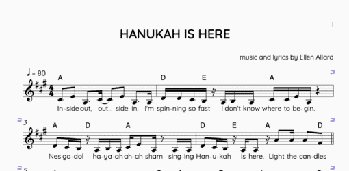 Hanukah Is Here - Sheet Music