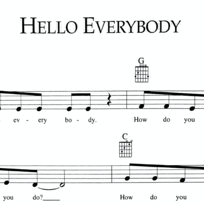 Hello Everybody - Sheet Music - th