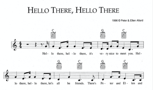 Hello There, Hello There - Sheet Music