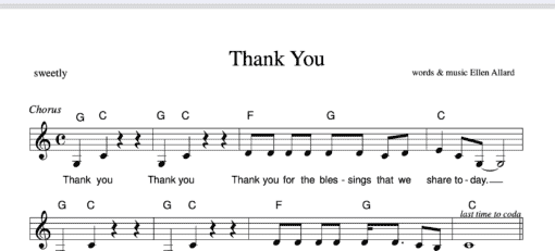 Thank You - Sheet Music