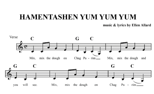 Hamentashen Yum Yum Yum - Sheet Music