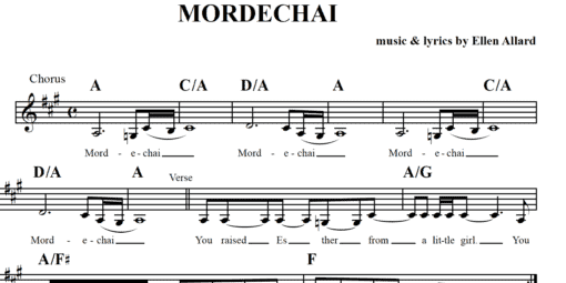 Mordechai - Sheet Music