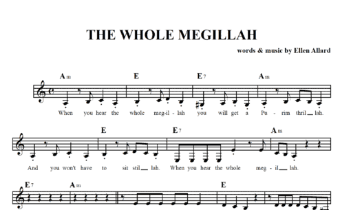 The Whole Megillah - Sheet Music