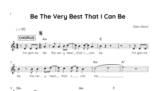 Be The Very Best That I Can Be - Sheet Music