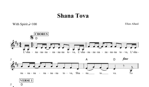 Shana Tova - Sheet Music