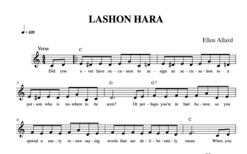 Lashon Hara - sheet music